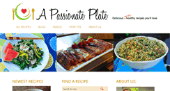 Desktop Screenshot of apassionateplate.com